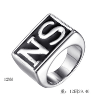 Nouveau design bijoux ancienne mythologie grecque tête religieuse bague en acier inoxydable or pour hommes