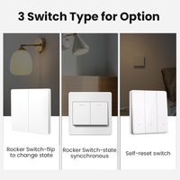 Fabricante Chino, Módulo de Interruptor de Luz de Pared Inteligente Mini DIY de 16A, 1/2/3/4 Gang, Personalizado para Control por Voz de Marca, Smart Life