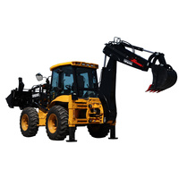 4x4 Mini-Baggerlader Diesel Zweiwege-Einsatz Vordere Schaufel Hintere Grabvorrichtung Hydraulischer Gabelstapler Traktor Landwirtschaftlicher Mehrzweck-Traktor
