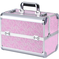 Outils de maquillage de voyage portables de grande capacité mallette de transport mallette de rangement cosmétique en aluminium pour les performances de scène de beauté