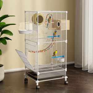 Cage à oiseaux perroquet Cage ménage grande peau de tigre Xuan Feng pivoine sacs pliable miroir moderne luxe Villa élevage boîte hôpital - Product Image 5