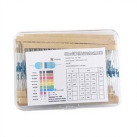 Kit d'assortiment de résistances à film métallique 1/4W, 600 pièces, valeurs de résistance à tolérance de 1%, 10R-1M, 30 valeurs différentes, 20 pièces chacune