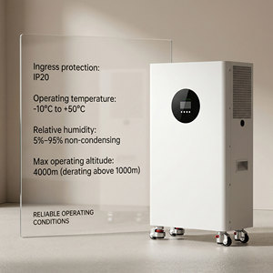 แบตเตอรี่สำรองพลังงานบ้าน 8kWh 51.2V LiFePO4 พร้อมจอ LCD ในตัว ระบบจัดการแบตเตอรี่ (BMS) รองรับ CAN RS485 RS232 รับผลิตแบบ OEM แบรนด์ส่วนตัว แบตเตอรี่โซลาร์ออลอินวัน - Product Image 5