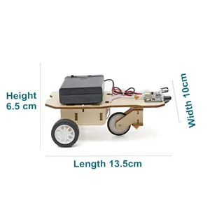 Diy ensamblar Stem School Science Project Kit inteligente seguir modo coche de juguete de madera para niños