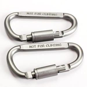 Aluminum Alloy Carabiner 8Cm D Type With Lock Not For Climbing Backpack <b>Hook</b> Water Bottle <b>Clip</b> - Product Image 1