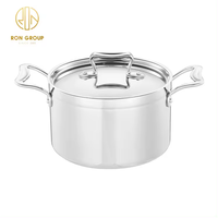 Casserole en acier inoxydable 304 de qualité alimentaire pour restaurant, hôtel, cuisine, ustensiles de cuisine, casseroles, poêles, casserole à sauce, marmite à double oreilles