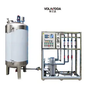 2000liters Aqua Reverse Osmosis RO Pure Water Treatment System Stainless Steel And FRP EDI reverse osmosis with pre filtration
