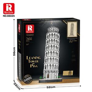 Reobrix 66025 Ensemble <span class=keywords><strong>de</strong></span> blocs <span class=keywords><strong>de</strong></span> construction en plastique ABS <span class=keywords><strong>de</strong></span> 7652 pièces, <span class=keywords><strong>Tour</strong></span> <span class=keywords><strong>de</strong></span> <span class=keywords><strong>Pise</strong></span> inclinée, échelle 1:8, jouet éducatif DIY - Thème des bâtiments célèbres - Product Image 6