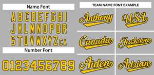 定制灰色黄白经典款正品棒球球衣 - Product Image 3