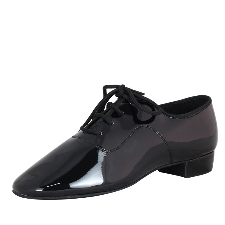 Men black shiny patent leather party latin tango dance shoes for world champion dancers