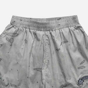 Shorts décontractés à jambes larges, motif noir, tissu en mélange de lyocell, doux et confortable, vente en gros - Product Image 5