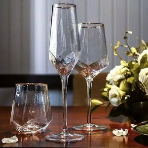 Hammered Crystal Wine Glass 301-400ml Lead Free For Cocktail Party - Product Image 4