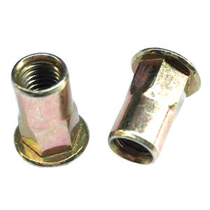 Insert acier métal M3 M4 M5 M6 M7 M8 tête plate acier au carbone acier inoxydable auto-serrant écrou à <span class=keywords><strong>rivet</strong></span> hexagonal pour panneau de tôle - Product Image 4