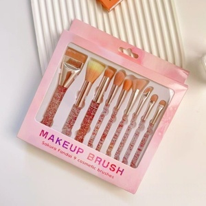 Set de 9 Brochas de <span class=keywords><strong>Maquillaje</strong></span> Rosa Brillante con Corrector, en Caja de Regalo Ideal <span class=keywords><strong>para</strong></span> Viajes, <span class=keywords><strong>para</strong></span> Base, Rubor, Contorno y Ojos - Product Image 5