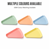 Assiette en mélamine de qualité alimentaire durable, vaisselle triangulaire facile à nettoyer pour un usage quotidien