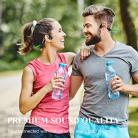 Écouteurs Sportifs Sans Fil à Conduction Osseuse OEM Personnalisés, Oreillettes Ouvertes TWS LED JL pour Bluetooth 5.3, Étanche IPX7, Légers et Tactiles