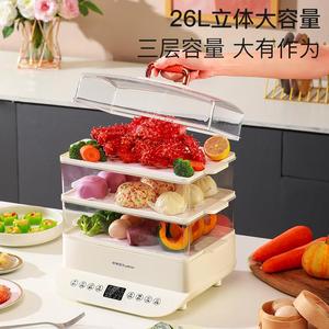 Rongshida Electric Steamer 26L Three Layer Large Capacity Household Multifunctional Steam Cooker Breakfast Maker - Product Image 1