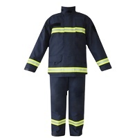 Safety Protective Fire Fighting <strong>Costume</strong> - EN469 Certified NOMEX Aramid Fireman Overalls with High Visibility Stripes - Product Image 2
