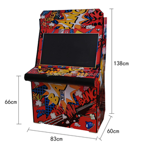 32-inch Retro <span class=keywords><strong>Arcade</strong></span> gỗ Tủ 2-người chơi trò chơi video máy Tiếng Anh ngôn ngữ đồng xu Pusher trẻ em giải trí giao diện điều khiển bán buôn - Product Image 4