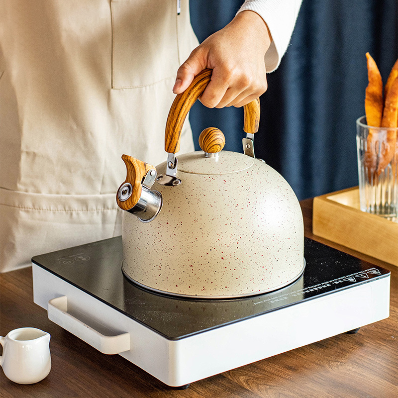 Stainless Steel Whistling Kettle 2.5qt/2.37l Hot Water Tea Stovetop Red by DINY Home & Style　並行輸入品 Le Creuset Stainless Steel Classic Kettle