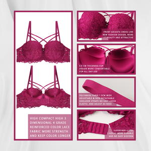 BINNYS Shantou Ropa interior Proveedores Hot Sexy Lencería Romántica Sin Costura Para Mujer Sujetador <span class=keywords><strong>de</strong></span> talla grande Sujetador Con Push up Mujeres - Product Image 3