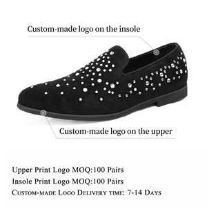 Zapatos de vestir informales para hombre, mocasines con remaches, sin cordones, planos, para fumar, B305 - Product Image 3