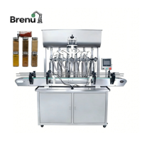 Remplisseur volumétrique automatique à 4 têtes Brenu |   Offre Spéciale : Remplissage Liquide pour Bouteilles et Gobelets de Détergent, Sauce, Confiture, Pâte, Beurre de Cacahuète