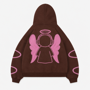 Sweat à capuche OEM 500 g/m² 100 % coton, couleur unie, streetwear, logo imprimé, design premium, sweat à capuche pour homme - Product Image 2
