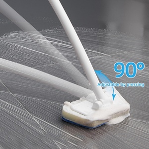 Portable Household <b>Long</b>-<b>Handled</b> Mop Removable Bathtub Bathroom Items Cleaning Brush with Wall Tile <b>Sponge</b> Kitchen Items Head - Product Image 1