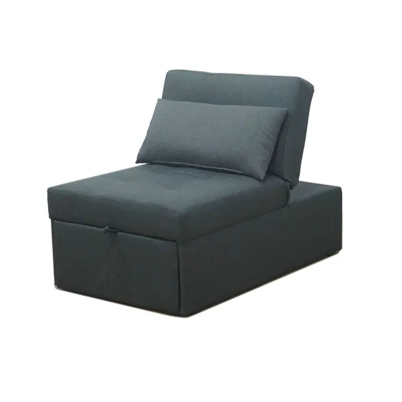 Fold down futon muti-purpose night and day Folding cheap fabric pull out single seat sofa bed