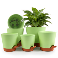 Nouveau pot de fleurs auto-absorbant multi-tailles en plastique PP pour pépinière, pot auto-arrosant durable avec trous de drainage, capacité multiple