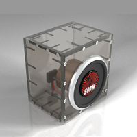 Round Driver Sealed Woofer Plexiglas gehäuse Durchscheinen des Acryl gehäuse für Lautsprecher Plexiglas Subwoofer Box
