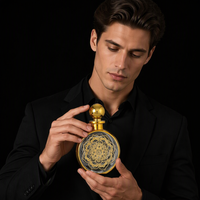 Bouteilles d'huile d'Oud en verre décoratives personnalisées, vides, faites à la main, de 150 ml, pour la présentation d'attar, usage personnel et industriel