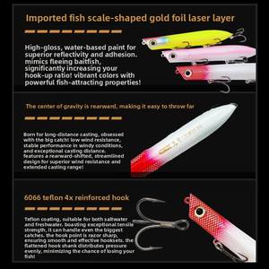 <span class=keywords><strong>Leurre</strong></span> de <span class=keywords><strong>surface</strong></span> en forme de crayon de 130 mm, 29,5 g, ABS, appât artificiel dur, ultra longue portée, flottant, pour la pêche au bar, au saumon, au poisson-chat - Product Image 3