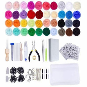Colori feltro ad ago <span class=keywords><strong>lana</strong></span> fibra di <span class=keywords><strong>lana</strong></span> Roving per materiali artigianali fai-da-te, kit feltro ad ago - Product Image 3