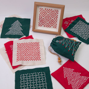 Venta al por mayor Sashiko Mending & <span class=keywords><strong>Patchwork</strong></span> 6 Uds hilo de tela de Navidad y <span class=keywords><strong>Kit</strong></span> de herramientas para artesanía costura principiantes DIY - Product Image 6