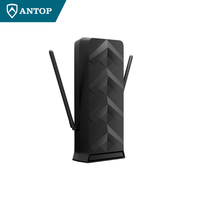 Antop VHF UHF Long Range Antenna for Digital TV Signals Indoor Amplified Dipole Reflector Built-in 28dB High Gain Performance