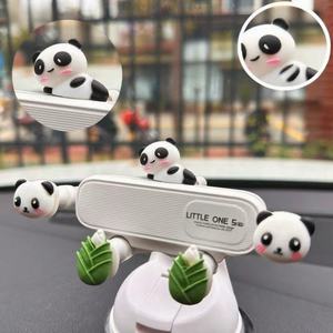 Panda 3D búp bê xe điện thoại di động chủ không thấm nước linh hoạt Cốc hút cho nội thất & bàn sử dụng dễ dàng sử dụng phong cách trang trí - Product Image 3