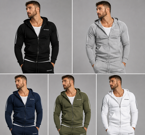 Venta al por mayor de fábrica: Sudaderas con capucha para hombre, estilo deportivo con cremallera, tallas grandes, esenciales, gruesas y básicas para gays. - Product Image 1