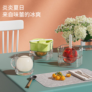 Diy Round Spherical Ice Cream Mold With Lid For Homemade Popsicles And Ice Balls Pink <b>Ps</b> Soft Rubber Material - Product Image 4