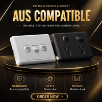 Prise électrique australienne double GPO Clipsal C2000, points de prise simples 10A 15A, sortie d'usine