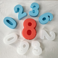 Moule en Silicone personnalisé MHC Design de Bougie grande taille numéro d'anniversaire Moule de Bougie moules en Silicone pour gâteau