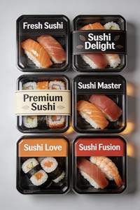 Caja de Embalaje Desechable para Sushi - Caja para Set de Sashimi de Mariscos - Caja de Exhibición para Venta Ambulante - Venta al por Mayor - Product Image 3