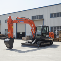 Mini-excavatrice hydraulique sur chenilles d'occasion Hitachi ZX70 ZX75 ZX120 ZX200, idéale pour la construction, modèle Hitachi ZX70-5A
