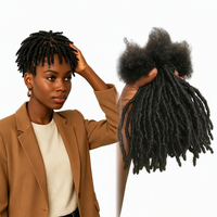 Extensions de dreadlocks KAMA Interlocking Locs en cheveux brésiliens, extensions de micro-locs en cheveux humains