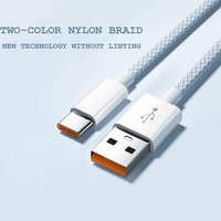 Cable de Carga Rápida Tipo-C de Nylon 6A de 66W con Marca Personalizada, Trenzado, 12 Meses de Garantía, Compatible con la Sincronización de Cámara para Phone 16 16 Pro Max