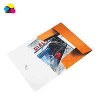 Carpeta de 3 solapas A4 laminada brillante de lujo de fabricantes que sostiene 200 hojas con papel Kraft para negocios