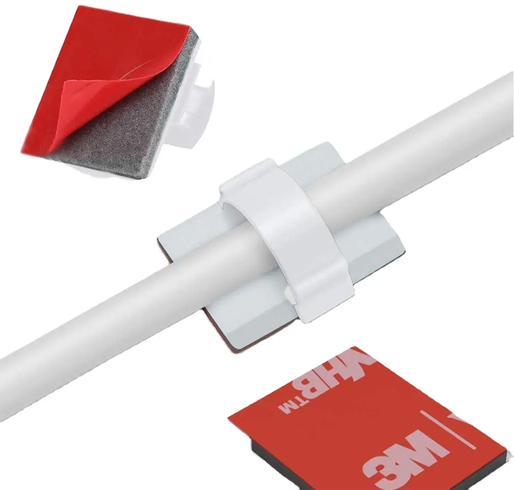 Pince à câble électrique pour réseau de grue, en Nylon blanc, équipement de string, train Type R, câble adhésif, clip de sécurité