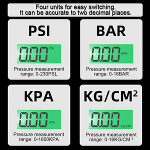 เครื่องวัดแรงดันลมยางดิจิตอลแบบอิเล็กทรอนิกส์ ยี่ห้อ Tyre <span class=keywords><strong>Plus</strong></span> หน้าจอ LCD 150 Psi สำหรับรถบรรทุก รถยนต์ จักรยาน ขายส่งจากโรงงาน - Product Image 5
