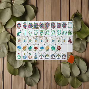 Juego de Mahjong Americano Personalizado <span class=keywords><strong>Emma</strong></span> Orange, Fichas Acrílicas con Diseño Floral, Juego Completo para Regalos al por Mayor y Noches de Juego - Product Image 2